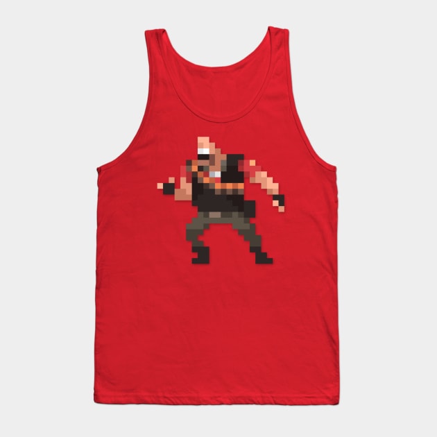 Heavy low-res pixelart Tank Top by JinnPixel